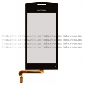 Сенсорный экран (тачскрин) для Nokia 500, черный